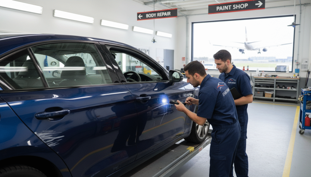 Scratch repair near Heathrow professional workshop